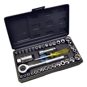 Caixa De Ferramentas Bomvink Tipo Soquetes Kit 40 pas