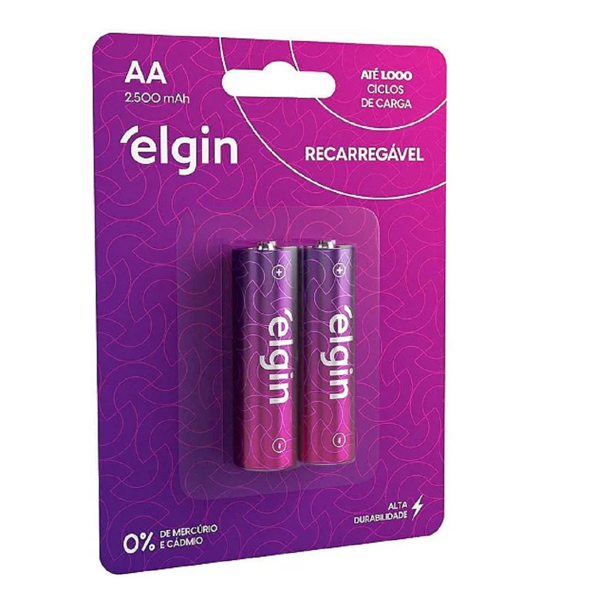 Pilha Recarregavel Elgin AA 2500 mah Kit com 4 unidades