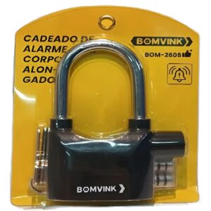 Cadeado De Segurança Com Alarme Bomvink Bom-2603