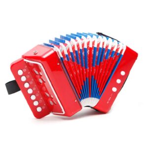 Brinquedo sanfona Gaita acordeon 103-A 7 botões 3 baixos Rosa