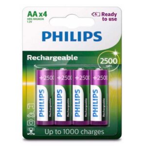 Pilha Recarregavel Philips aa Kit Com 4 unidades